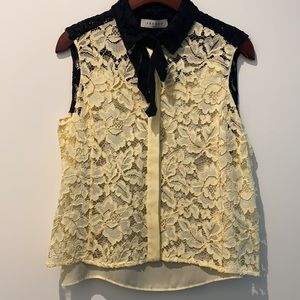 Sandro clem lace top with camisole
